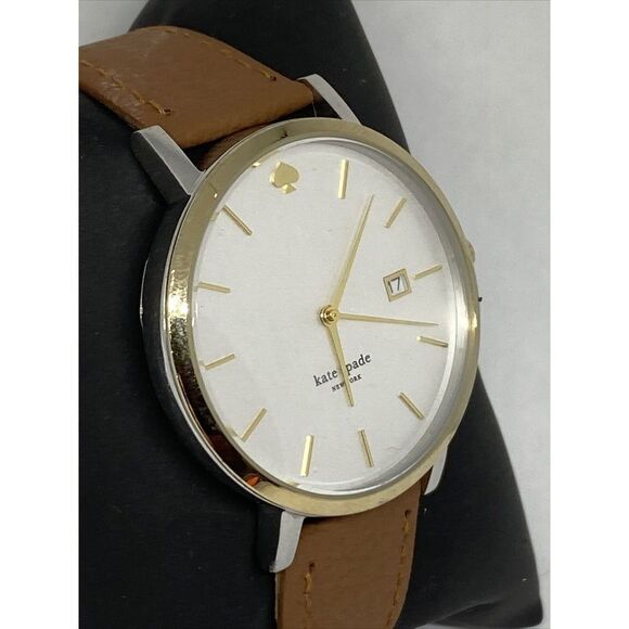 Kate Spade New York 0108 Women Brown Leather White Analog Dial Wrist Watch XX587 - Picture 5 of 12